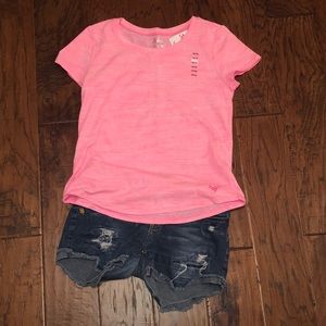 Girls NWT Neon Pink Tee
